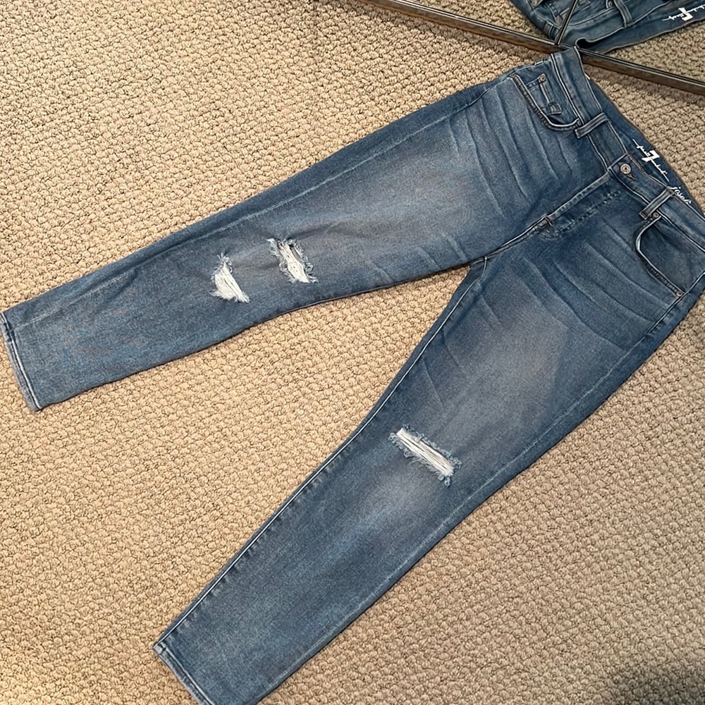 7 for all mankind cropped jeans skinny boyfriend